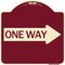 Signmission One Way With Right Arrow Heavy-Gauge Aluminum Architectural Sign, 18" x 18", BU-1818-24384 A-DES-BU-1818-24384 - alternate 1